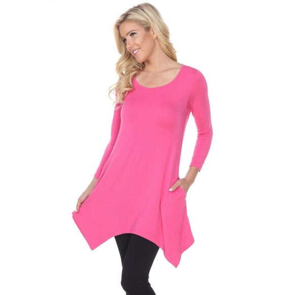 NWT White Mark Women's Makayla Tunic 1302-06-S S Fuschia Pink - Picture 1 of 6